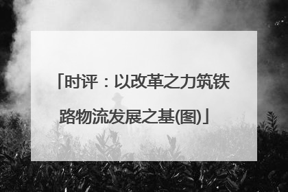 时评：以改革之力筑铁路物流发展之基(图)